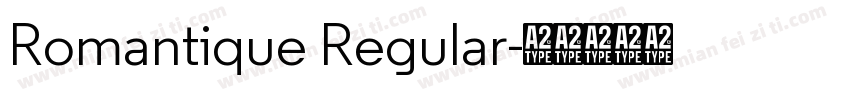 Romantique Regular字体转换